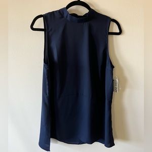 Nine West- Navy Mock Neck Sleeveless Tunic- NWT